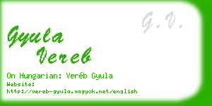gyula vereb business card